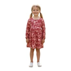 Picapino Girl’s Size 6 Floral Multi-Color Long Sleeve Dress